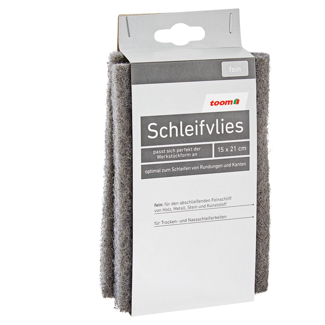 Schleifvlies fein, 15 x 21 cm, toom