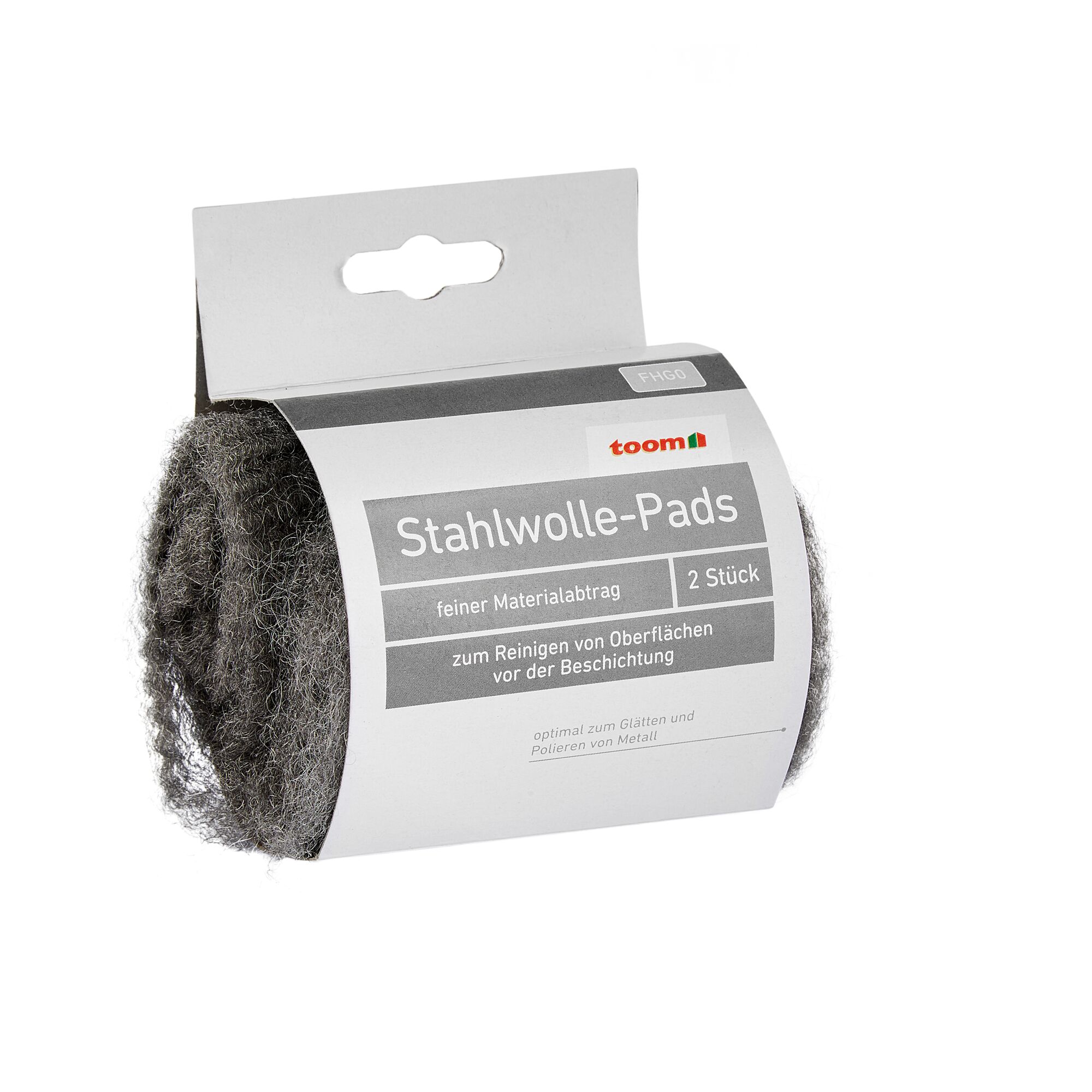 Zwei Stahlwolle-Pads von toom