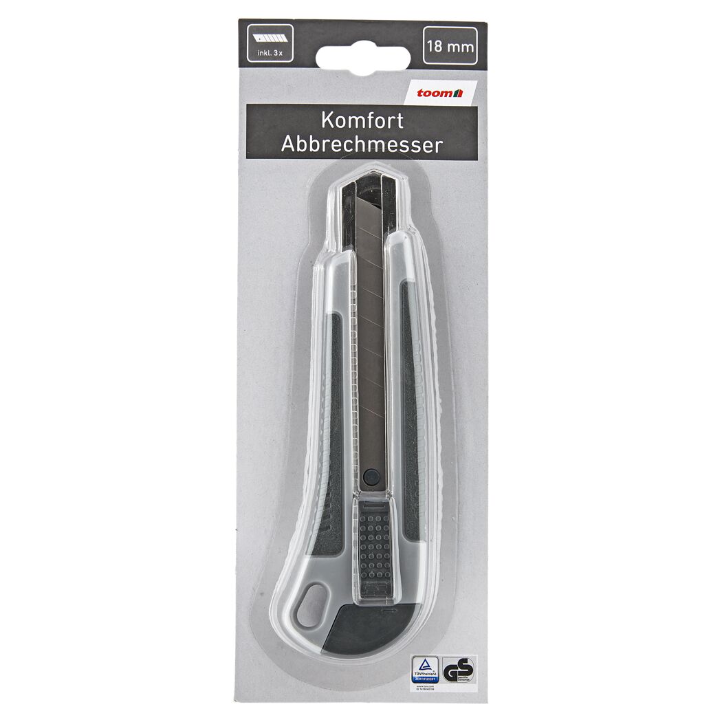 toom Komfort Abbrechmesser 18 mm in Verpackung