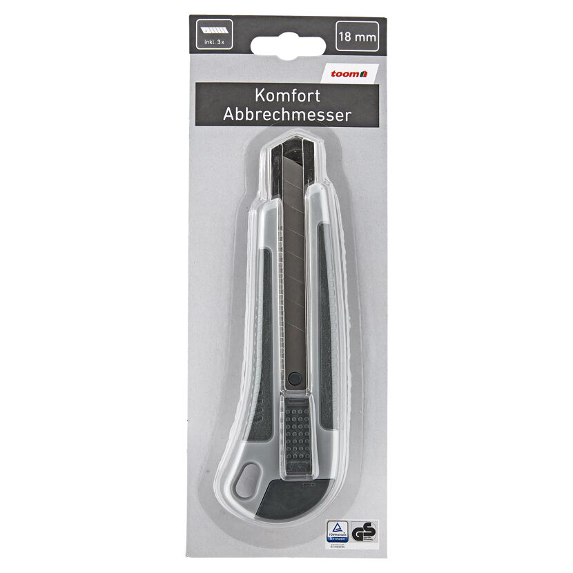 toom Komfort Abbrechmesser 18 mm in Verpackung