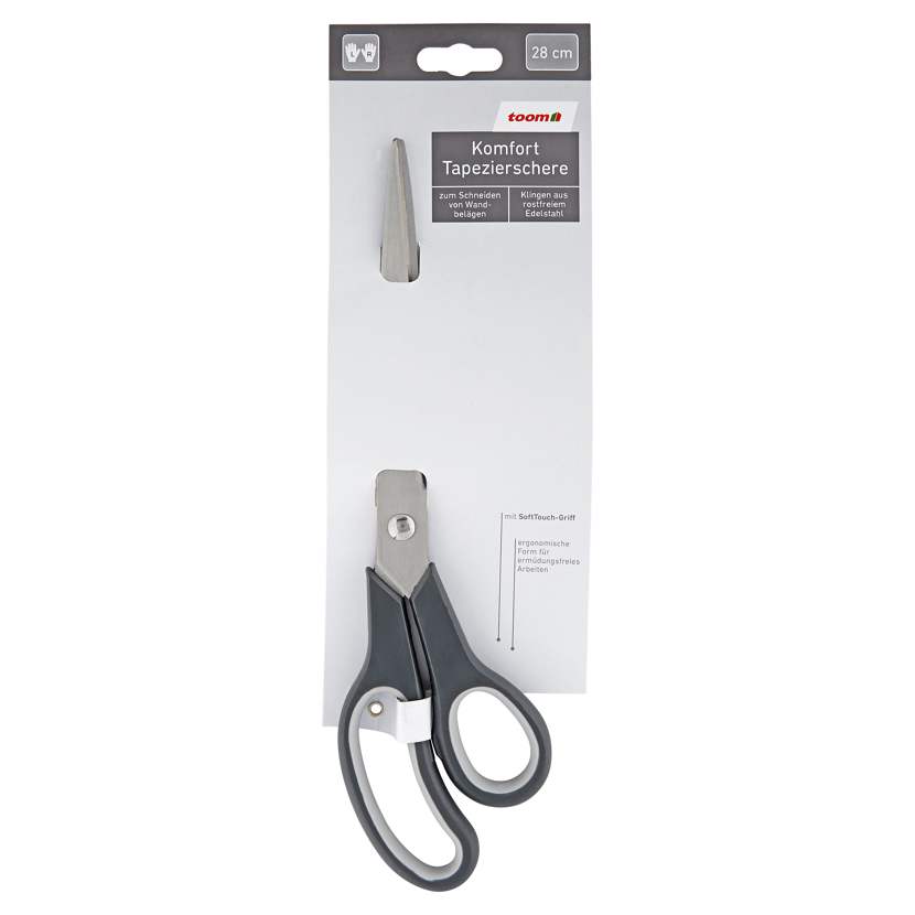 toom Komfort Tapezierschere mit Soft-Touch-Griff
