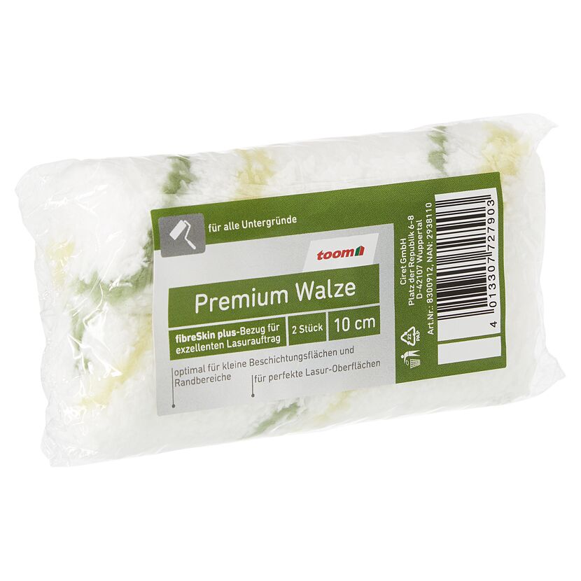 Zwei Premium-Walzen in Folie verpackt