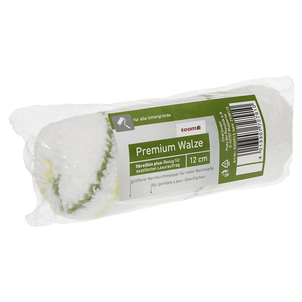 Premium Lasurwalze von toom, 12 cm breit, originalverpackt.