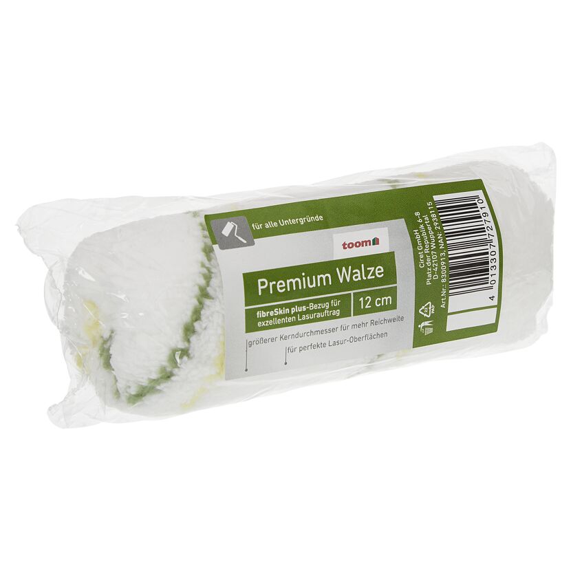 Premium Lasurwalze von toom, 12 cm breit, originalverpackt.