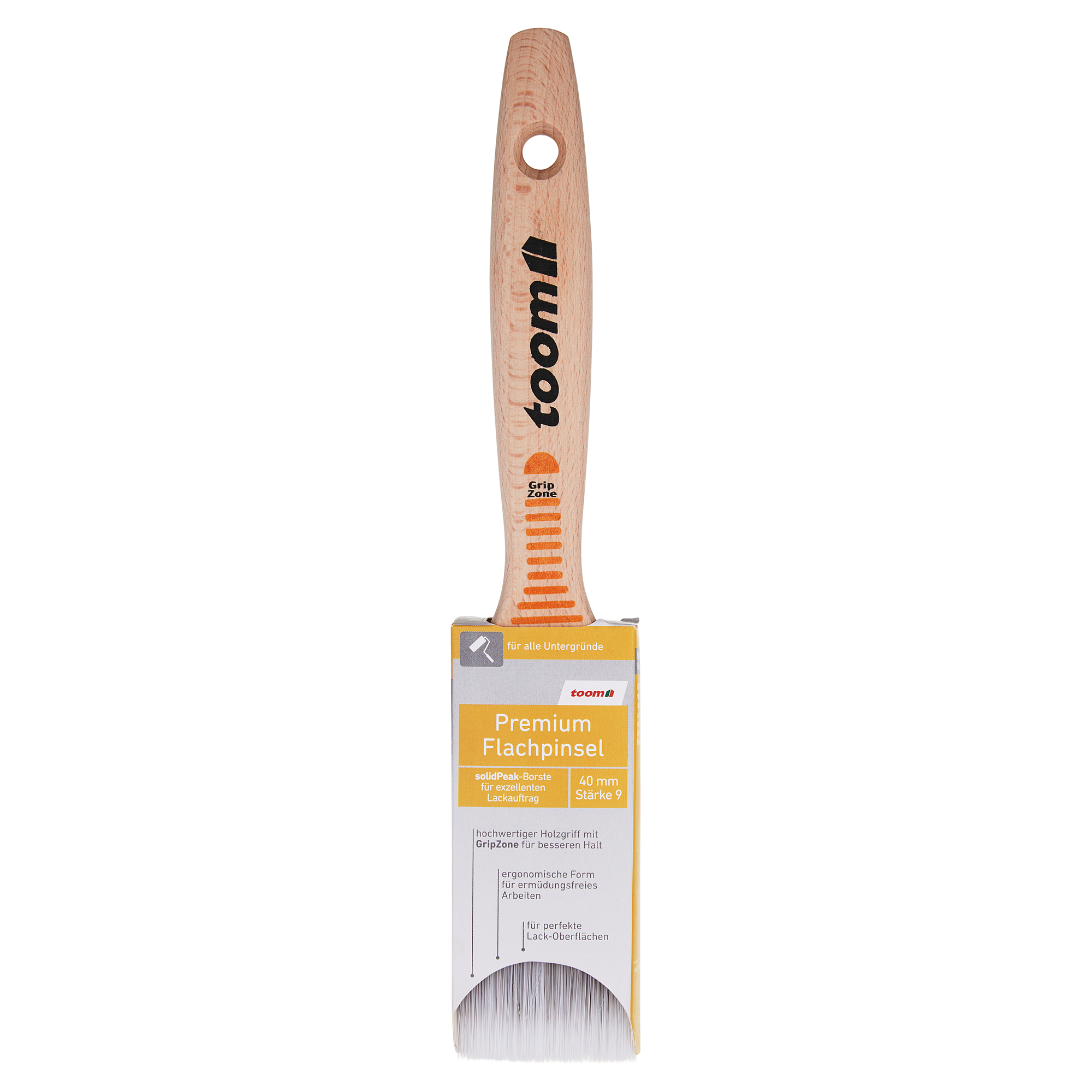 Flachpinsel Premium solidPeak-Borste Stärke 9 40 mm + product picture