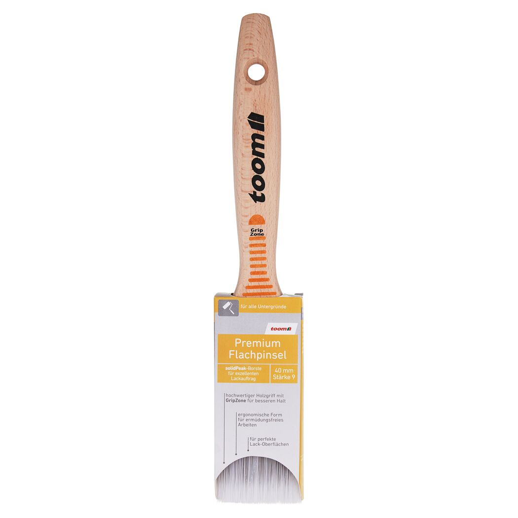 toom Premium Flachpinsel 40 mm Stärke 9