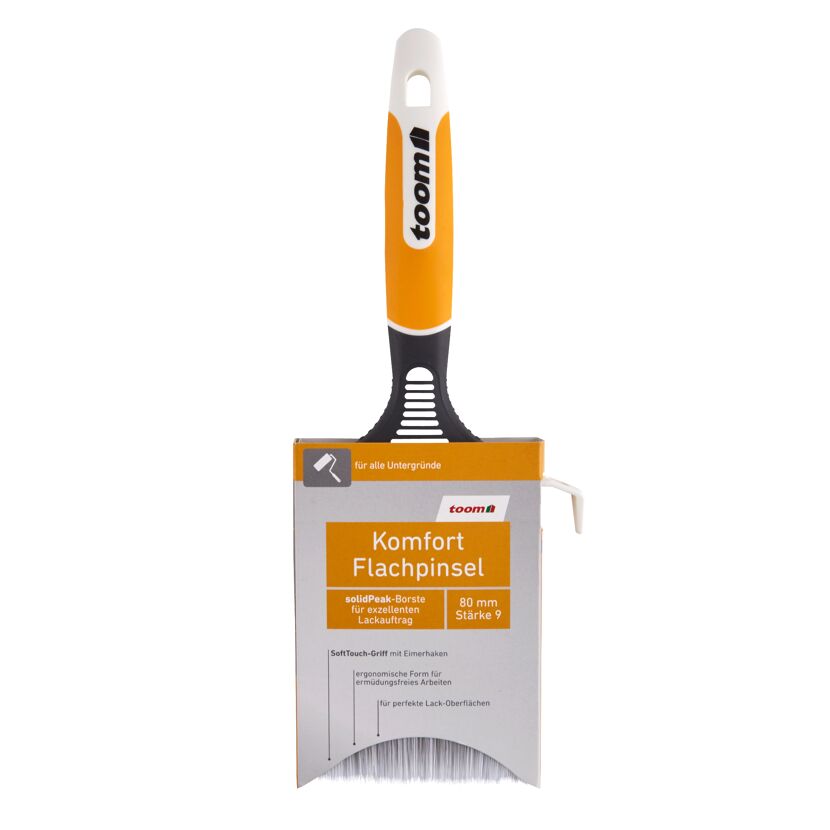 Flachpinsel von toom mit Verpackung