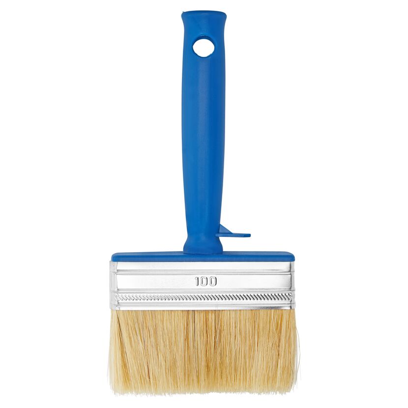 Flachpinsel mit blauem Griff
