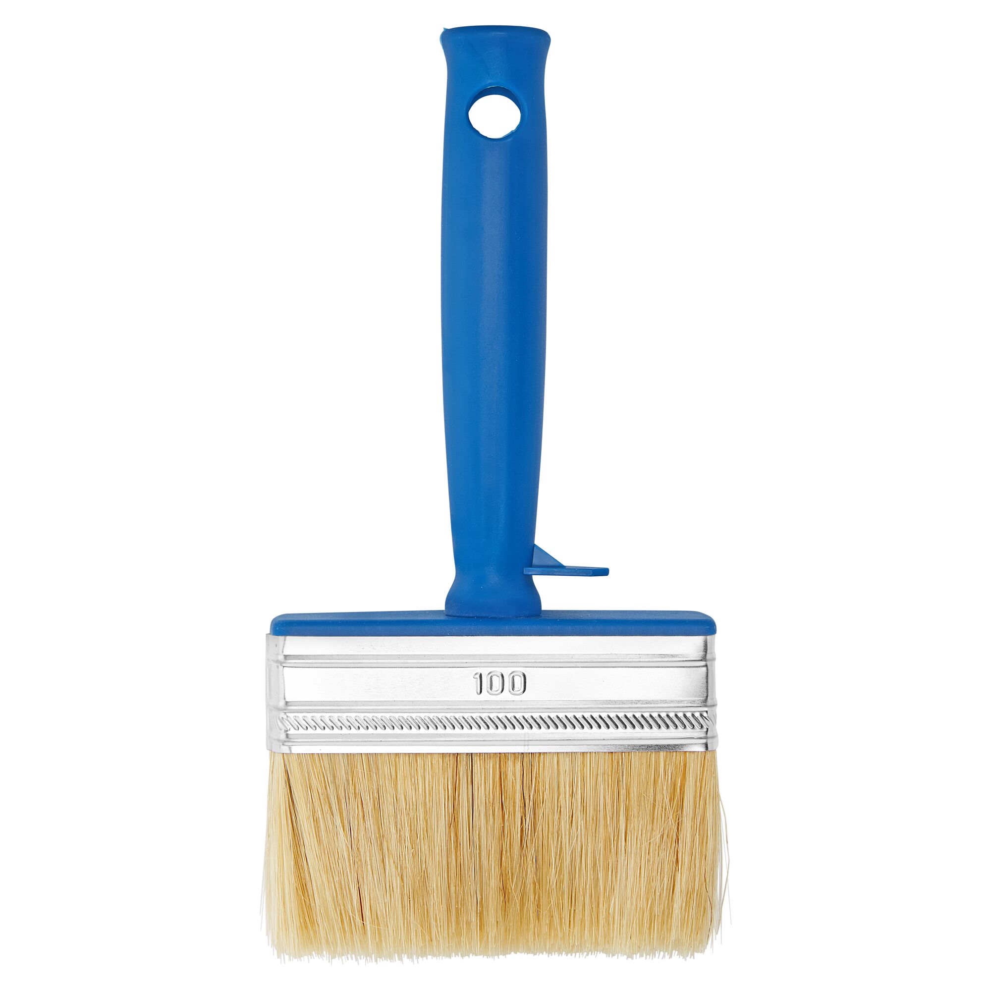 Flachpinsel mit blauem Griff