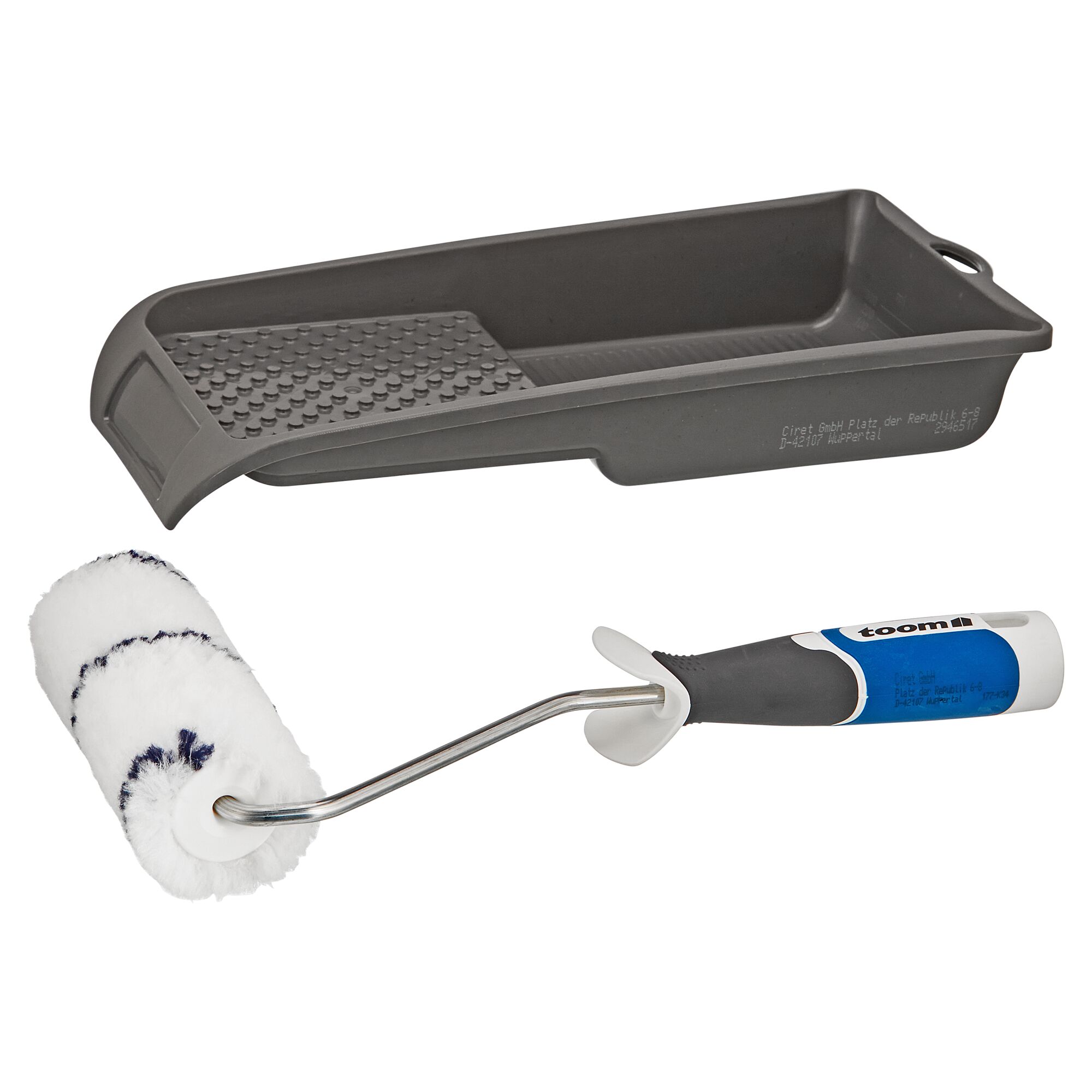 Malerset mit Farbwanne und Farbrolle von toom