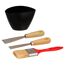 Maler-Set mit Pinsel, Spachteln und schwarzer Schale