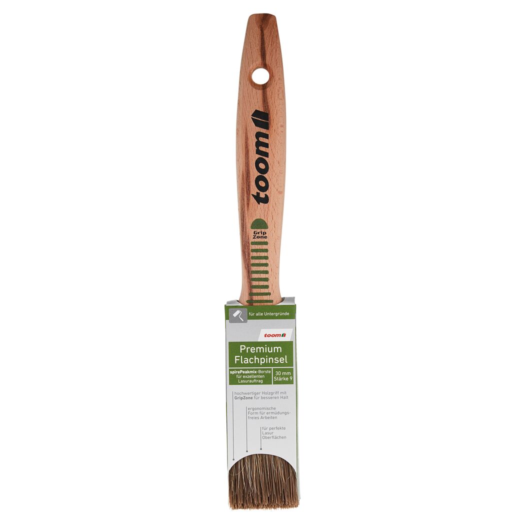 toom Premium Flachpinsel 30 mm Stärke 9
