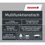 toom Multifunktionstisch, aufgebaut, mit Maßen