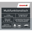 Multifunktionstisch 60 x 100 cm 3-teilig