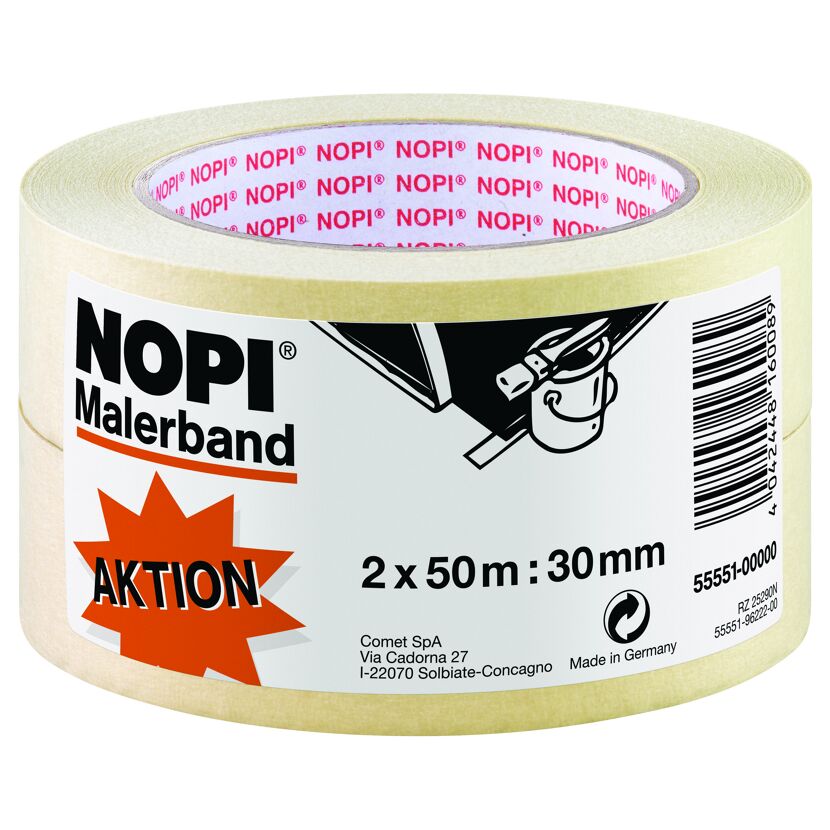 Rolle Nopi Malerband 2 x 50 m : 30 mm