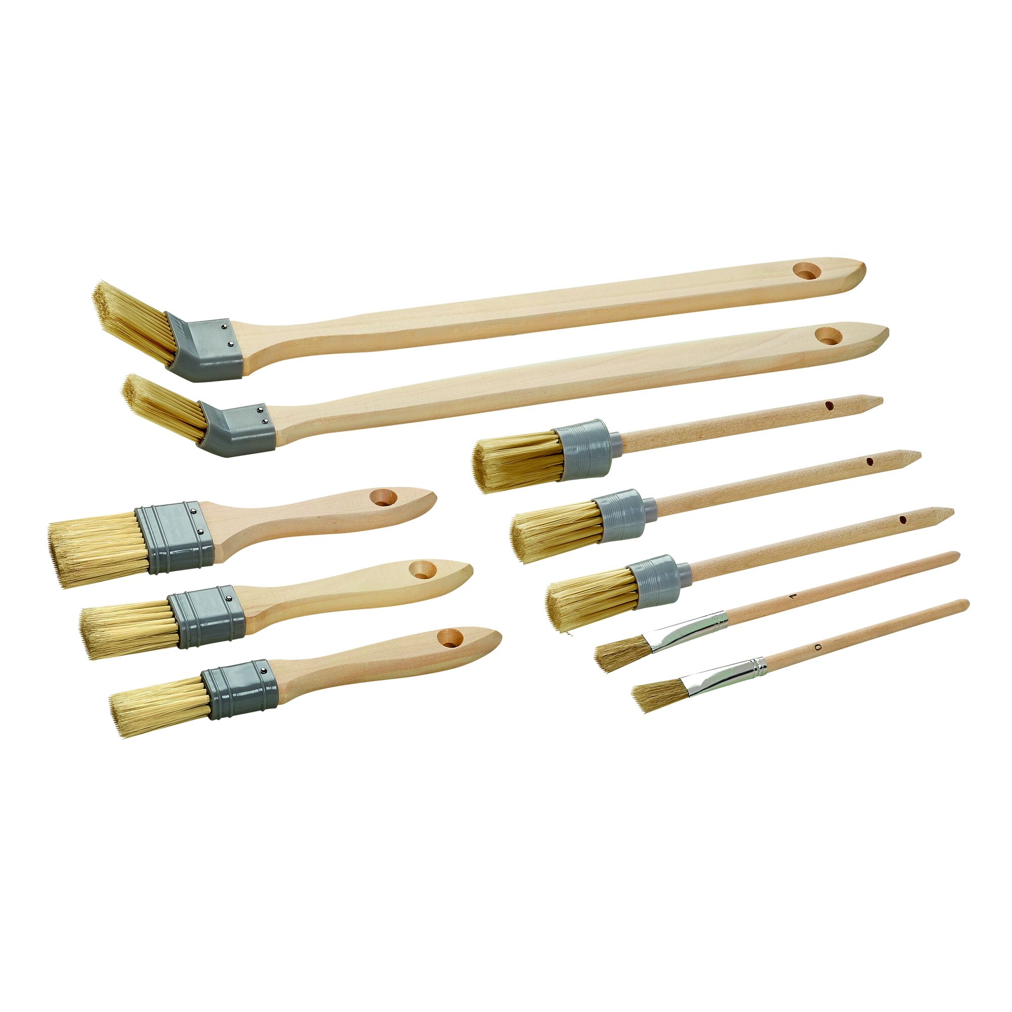 Satz mit zehn verschiedenen Pinseln