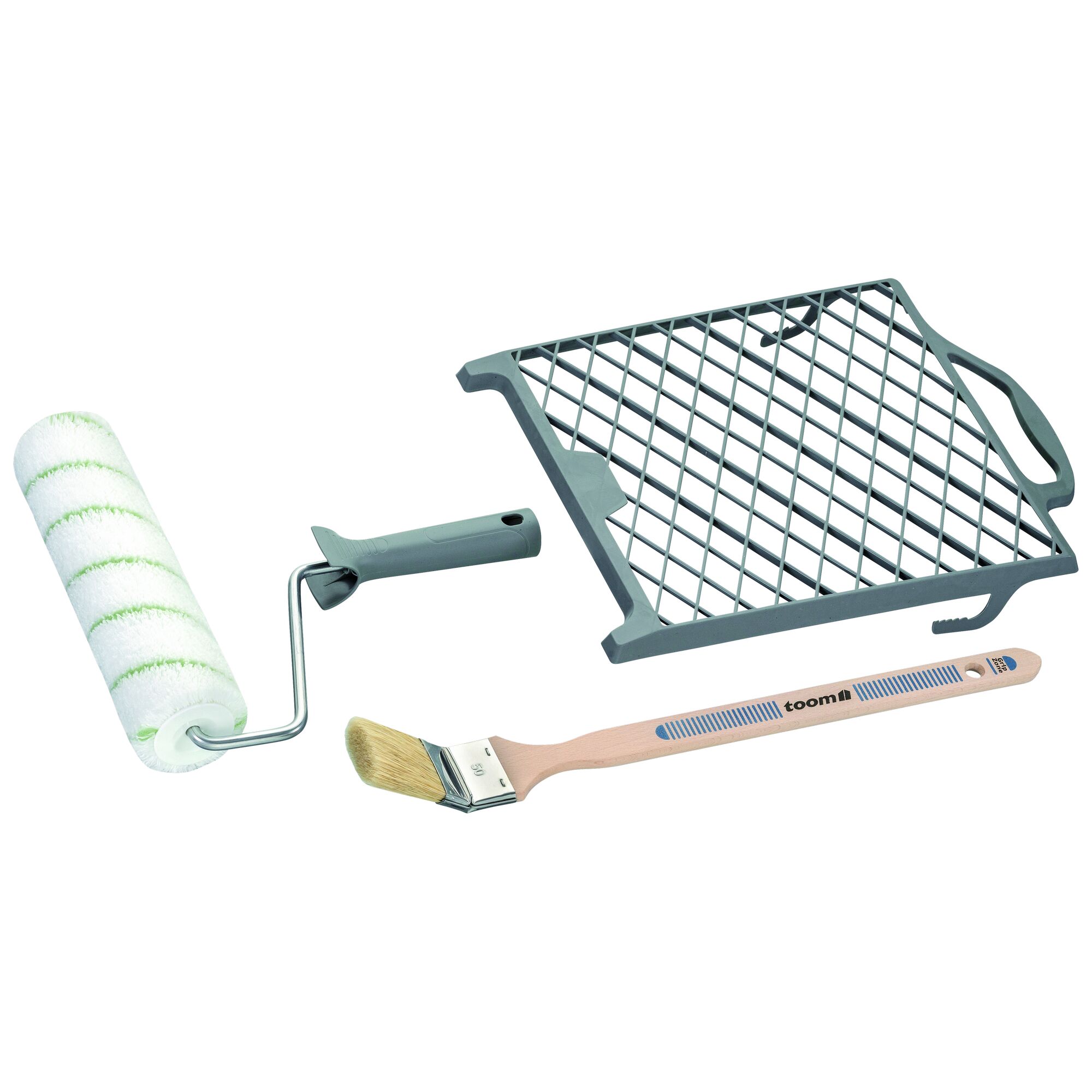 4-tlg. ECO Set, Farbrolle, Farbwanne, Pinsel