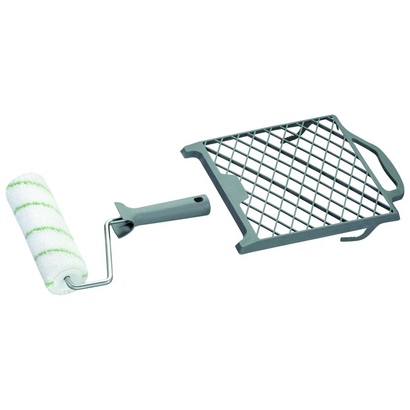 3-tlg. ECO Set: Farbrolle, Bügel und Abstreifgitter