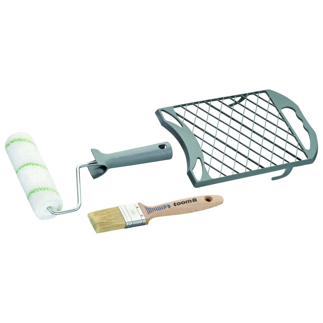 4-tlg. ECO Set: Farbrolle, Farbwanne, Pinsel