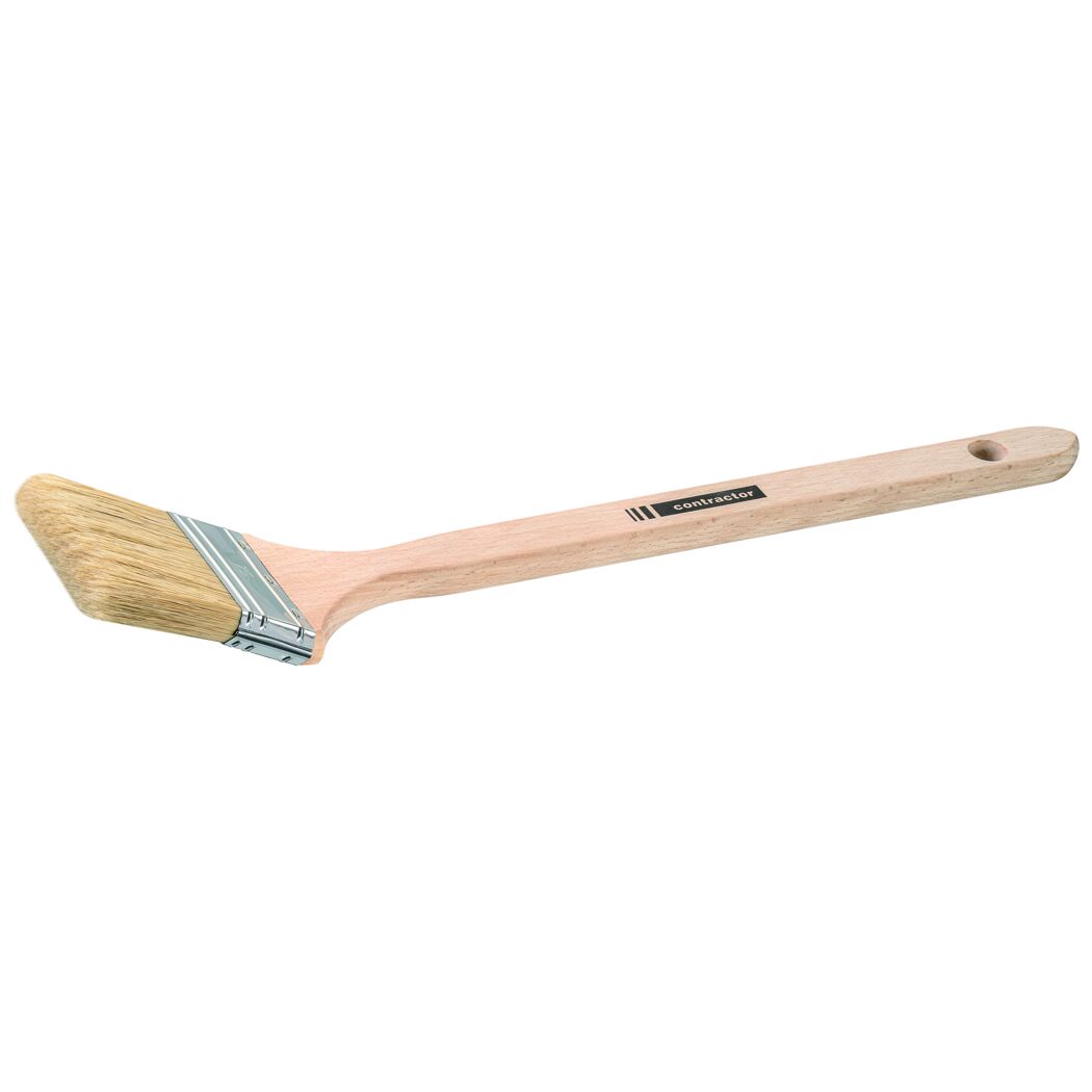 Abgewinkelter Fassadenpinsel mit Holzgriff