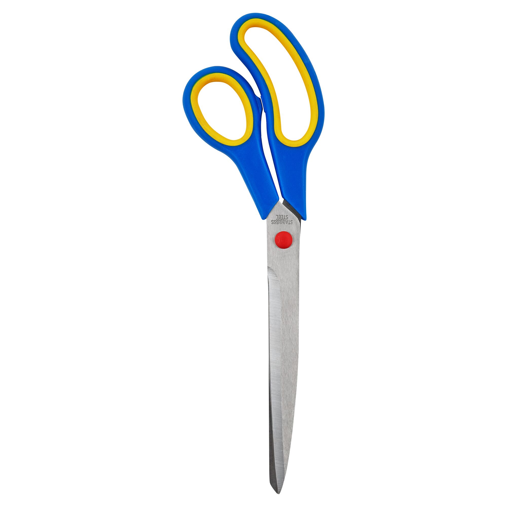 Schere mit blau-gelben Griffen