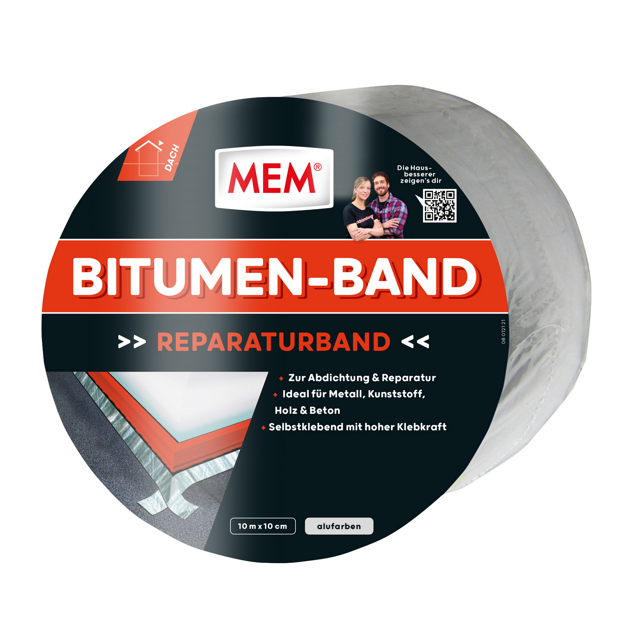 Bitumen-Band alu 10 cm x 10 m + product picture