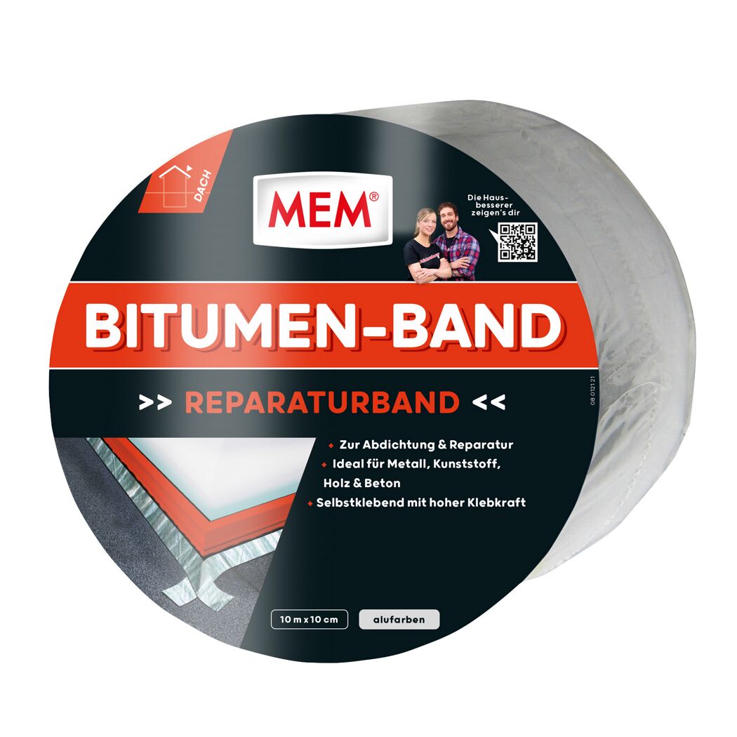 MEM Bitumen-Band Reparaturband alufarben