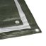 Gewebeplane Polyethylen grün/silbern 4 x 6 m