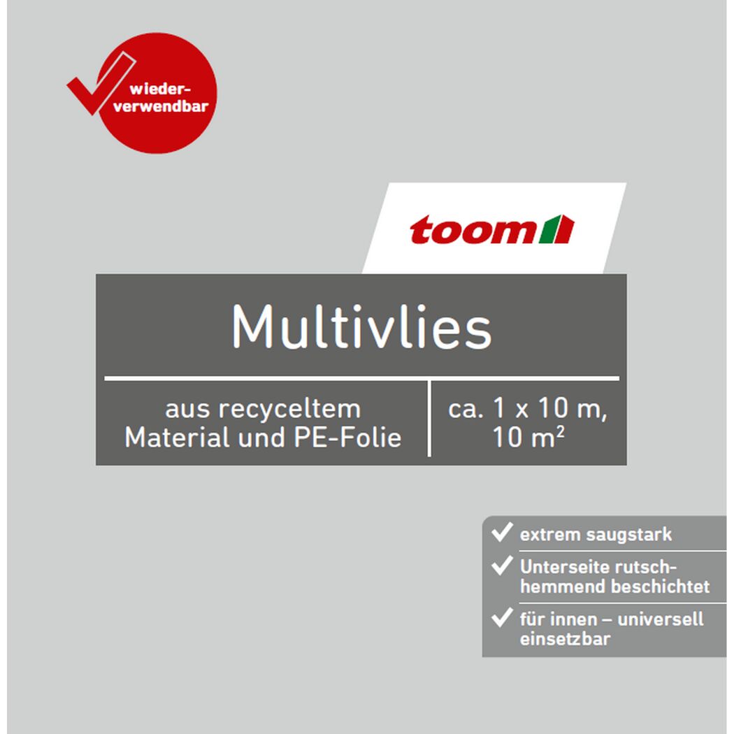 Multivlies Vlies/Polyethylen grau 1 x 10 m