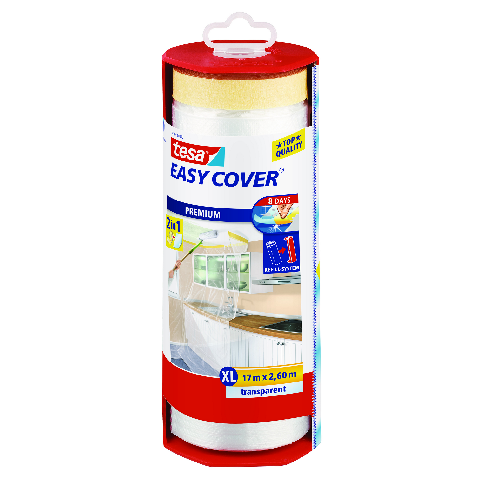 Tesa Easy Cover Folie und Abdeckband im Abroller 2,6 x 17 m + product picture