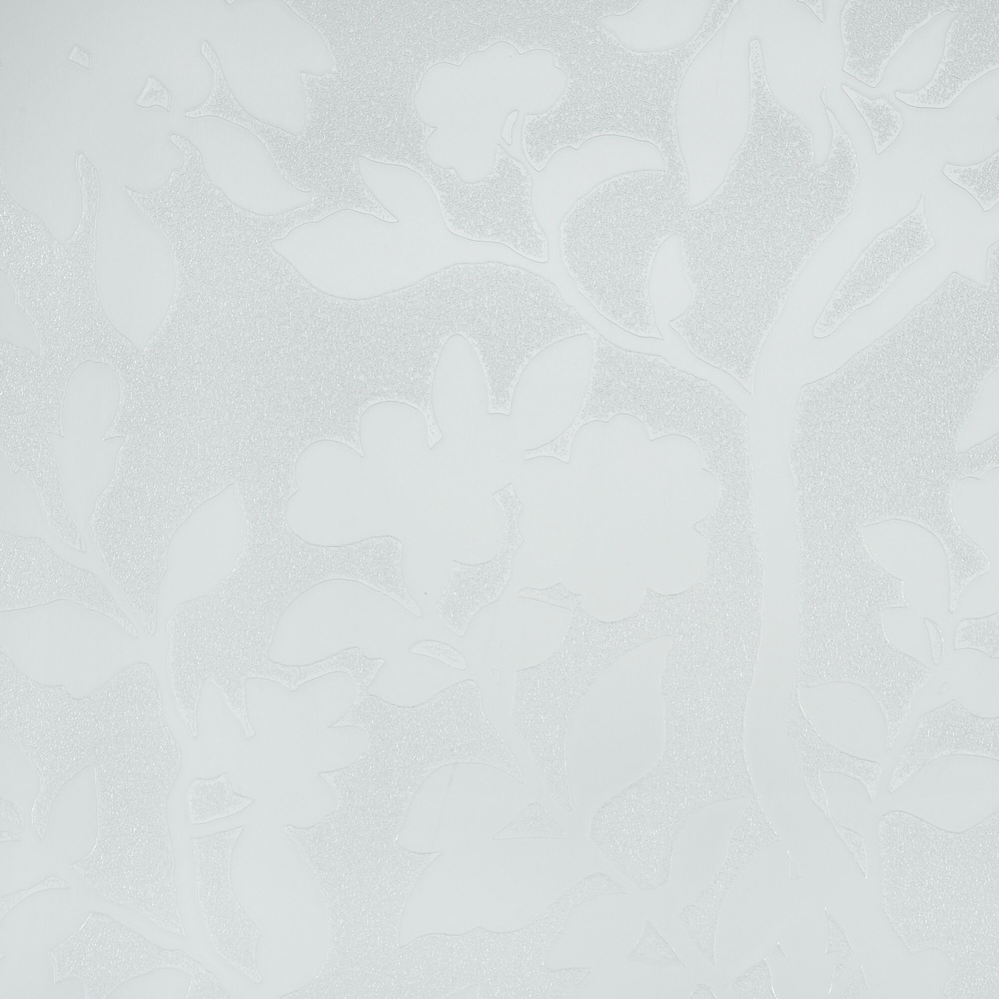 Weiße Milchglasfolie mit floralem Muster