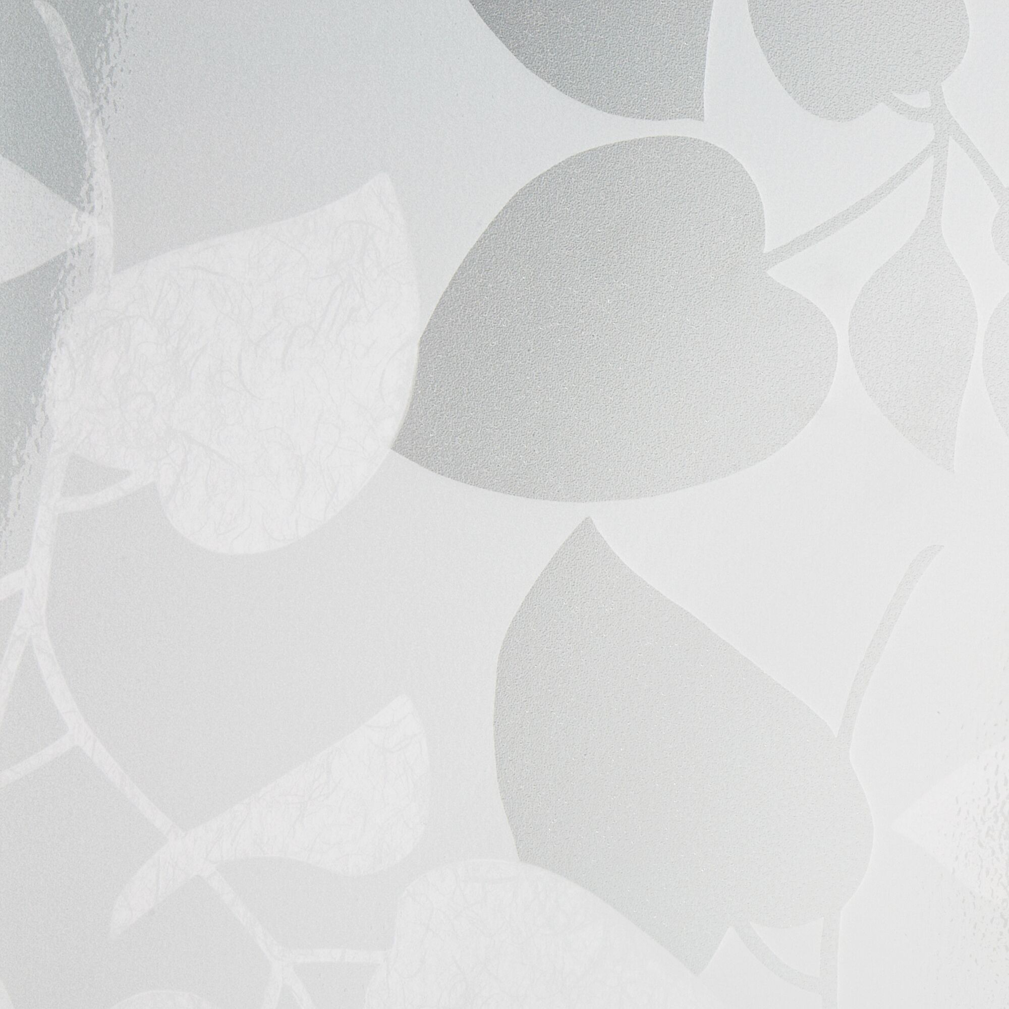 weiße Milchglasfolie mit Blattmuster