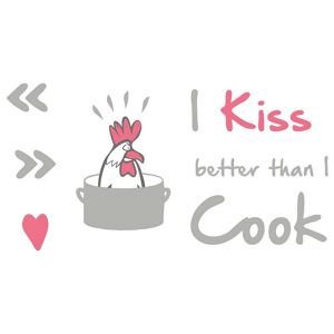Komar Walltattoo 'I kiss better than I cook' 50 x 70 cm