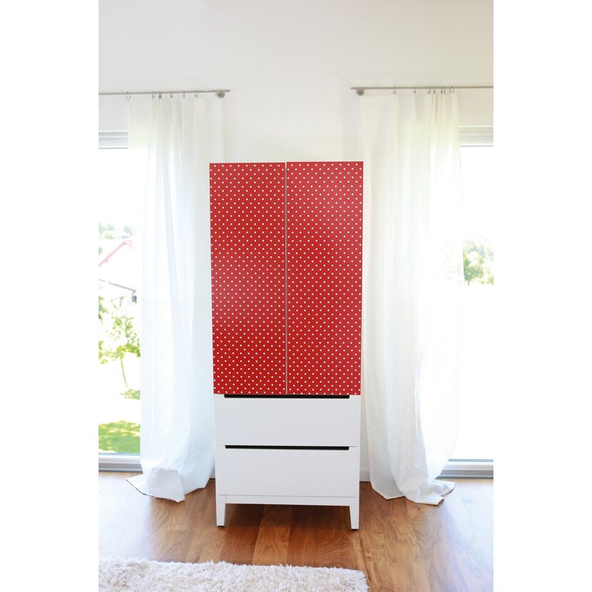 Klebefolie rot gepunktet 45 x 200 cm