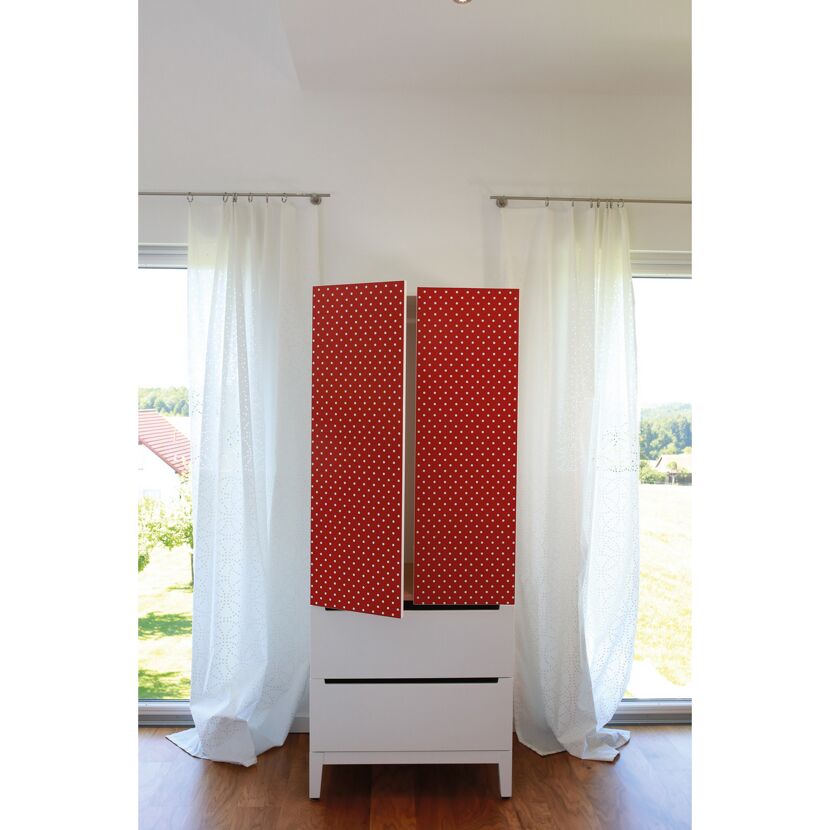 Klebefolie rot gepunktet 45 x 200 cm
