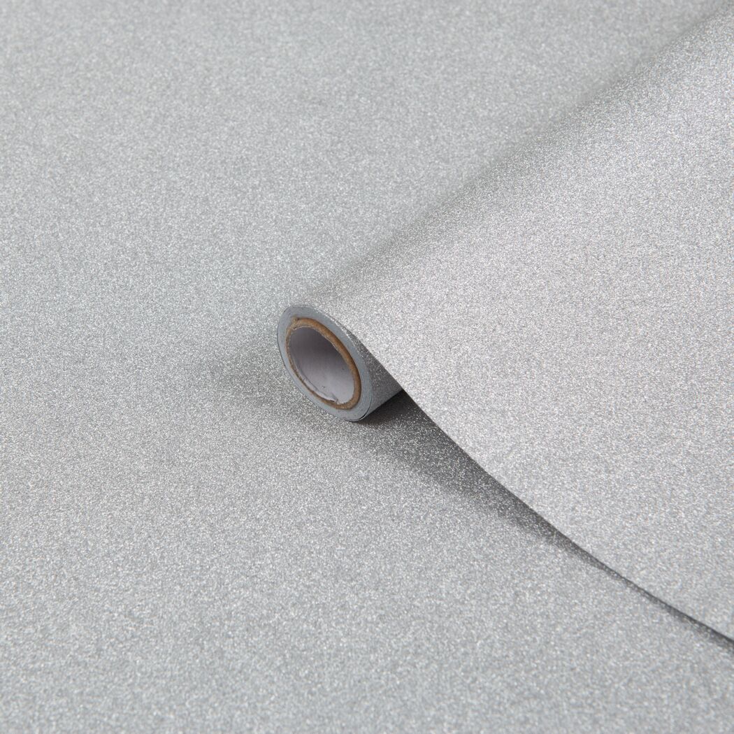Rolle silberne Glitzer-Klebefolie