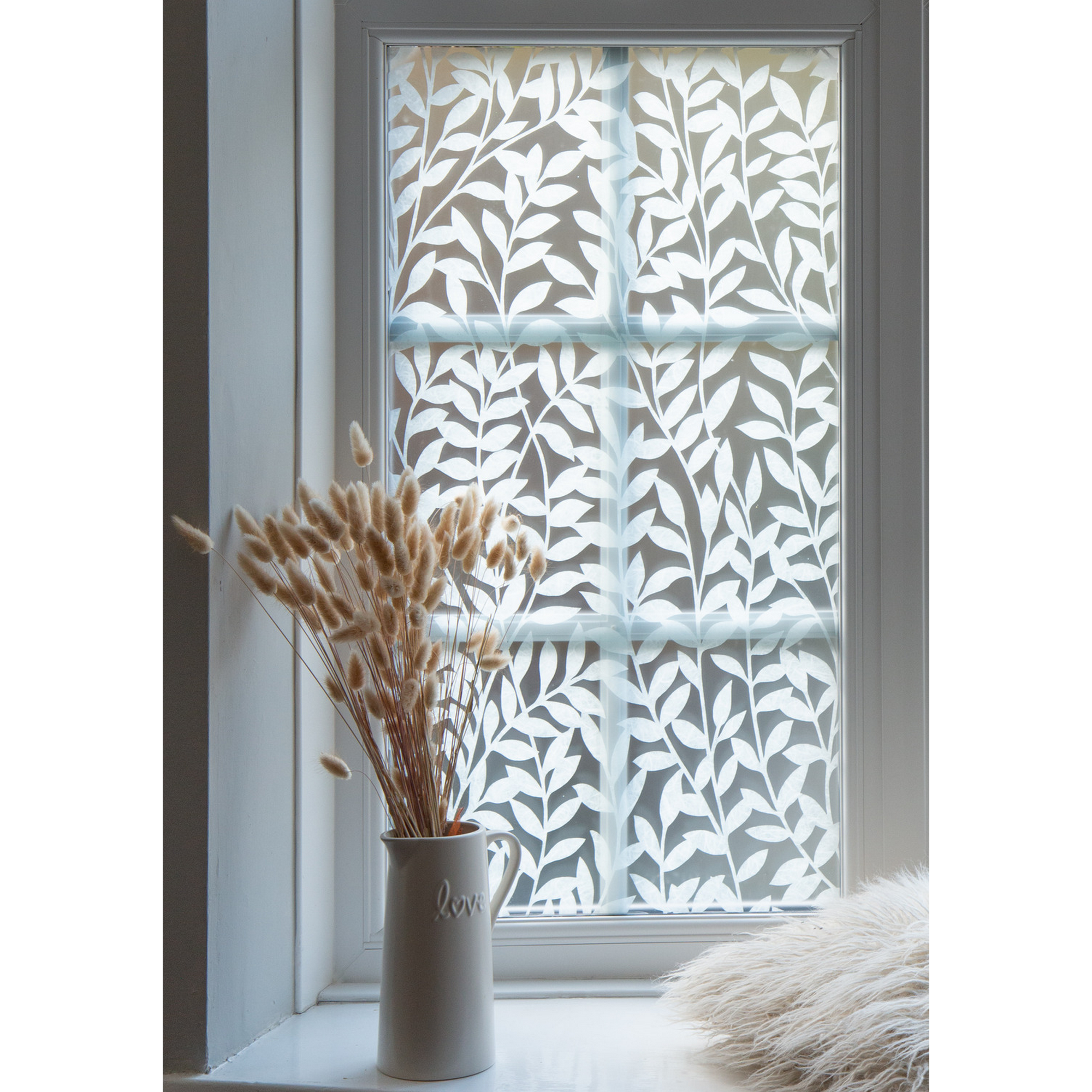 Fensterfolie 'static Premium Jane' weiß/transparent florales Muster 45 x 1500 cm + product picture