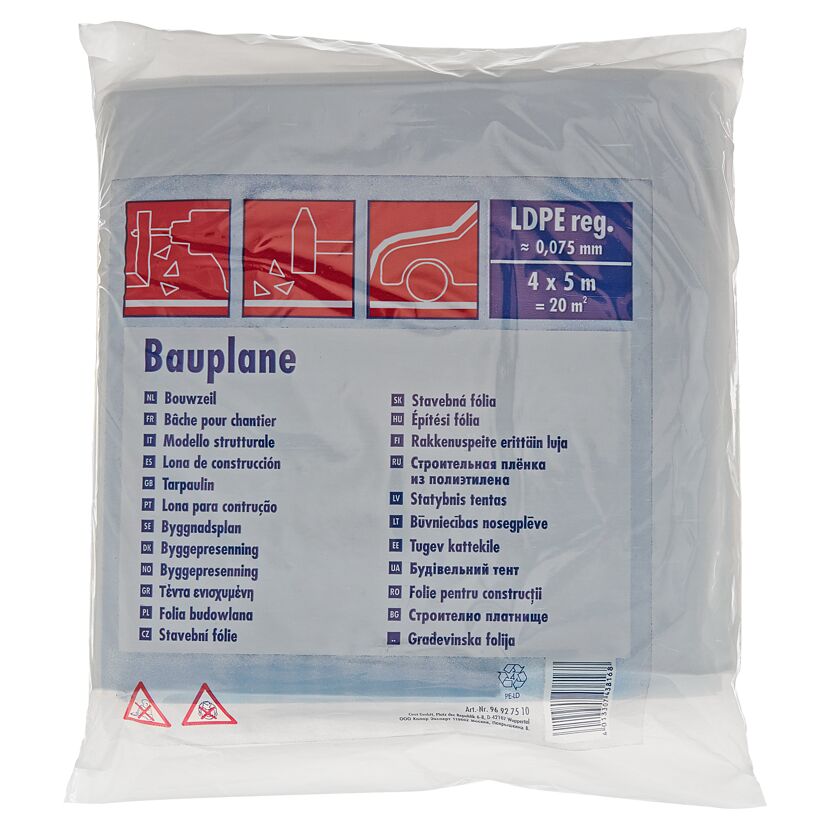 Bauplane in Verpackung