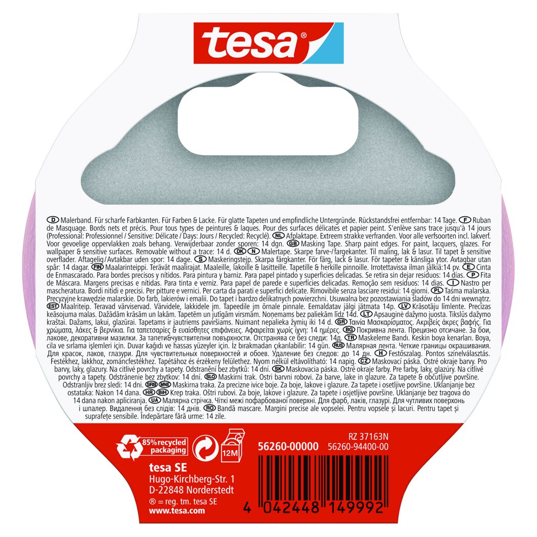 Tesa Malerband "Tapeten" 25 m rosa