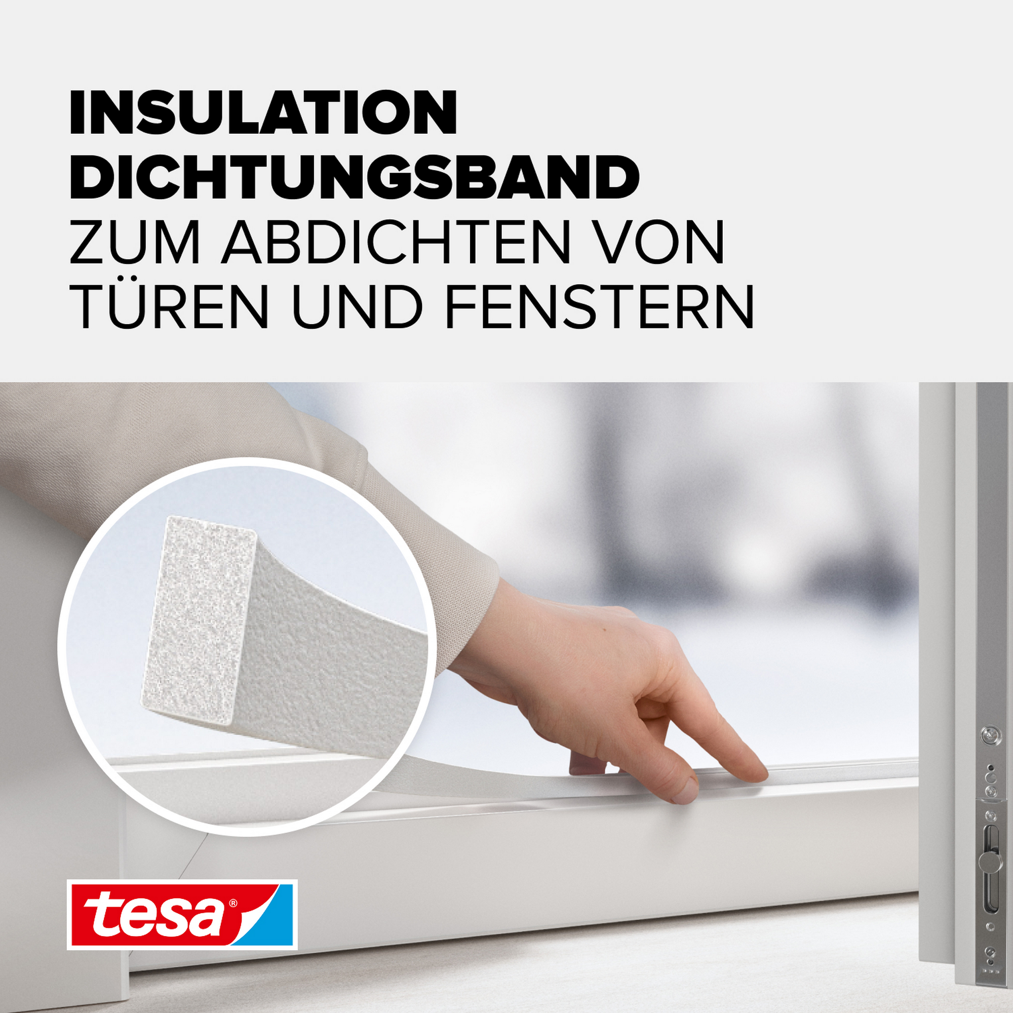 Schaumstoffdichtung Universal 'Insulation' pur weiß 0,6 x 1,5 x 600 cm