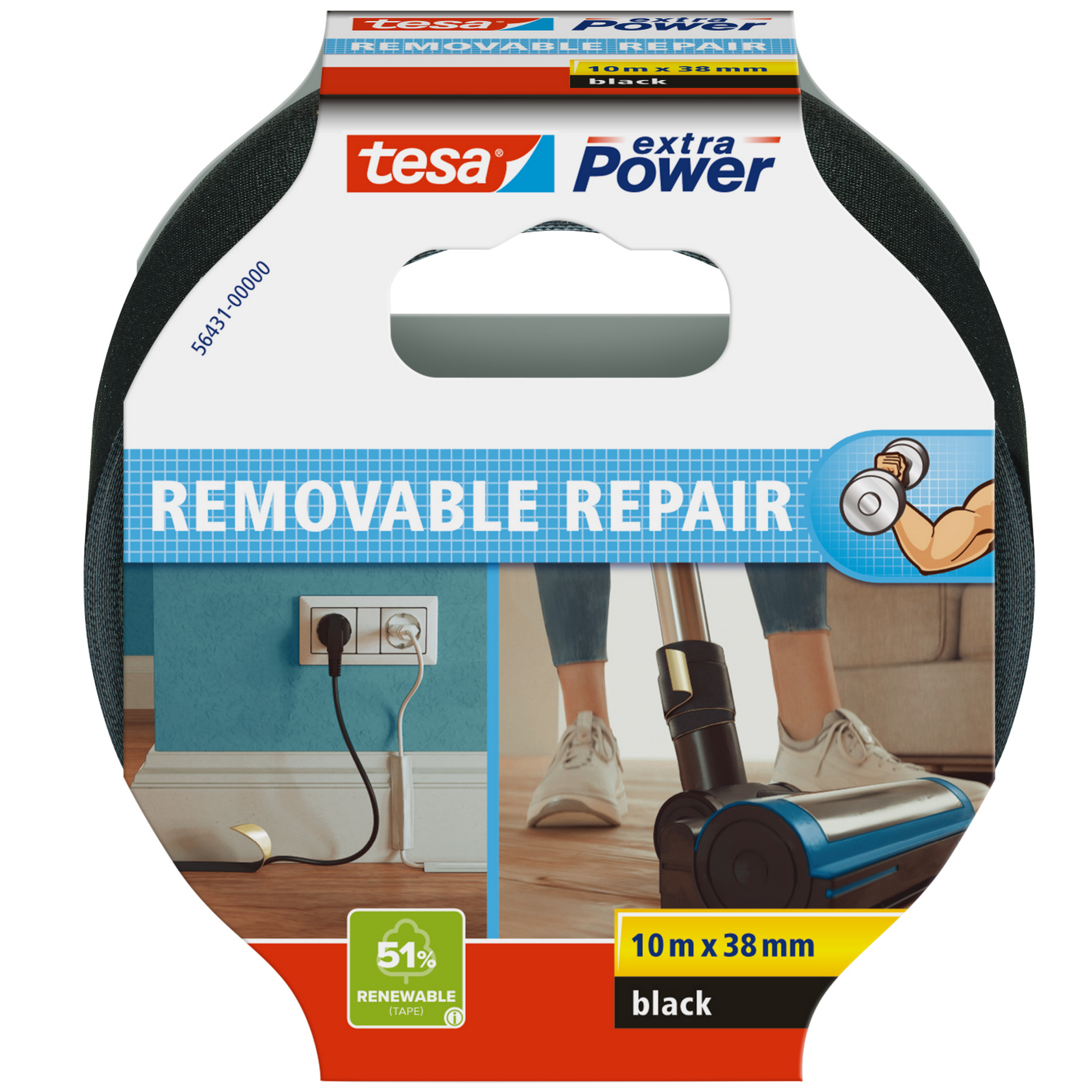 Klebeband 'Removable Repair' schwarz 10 m