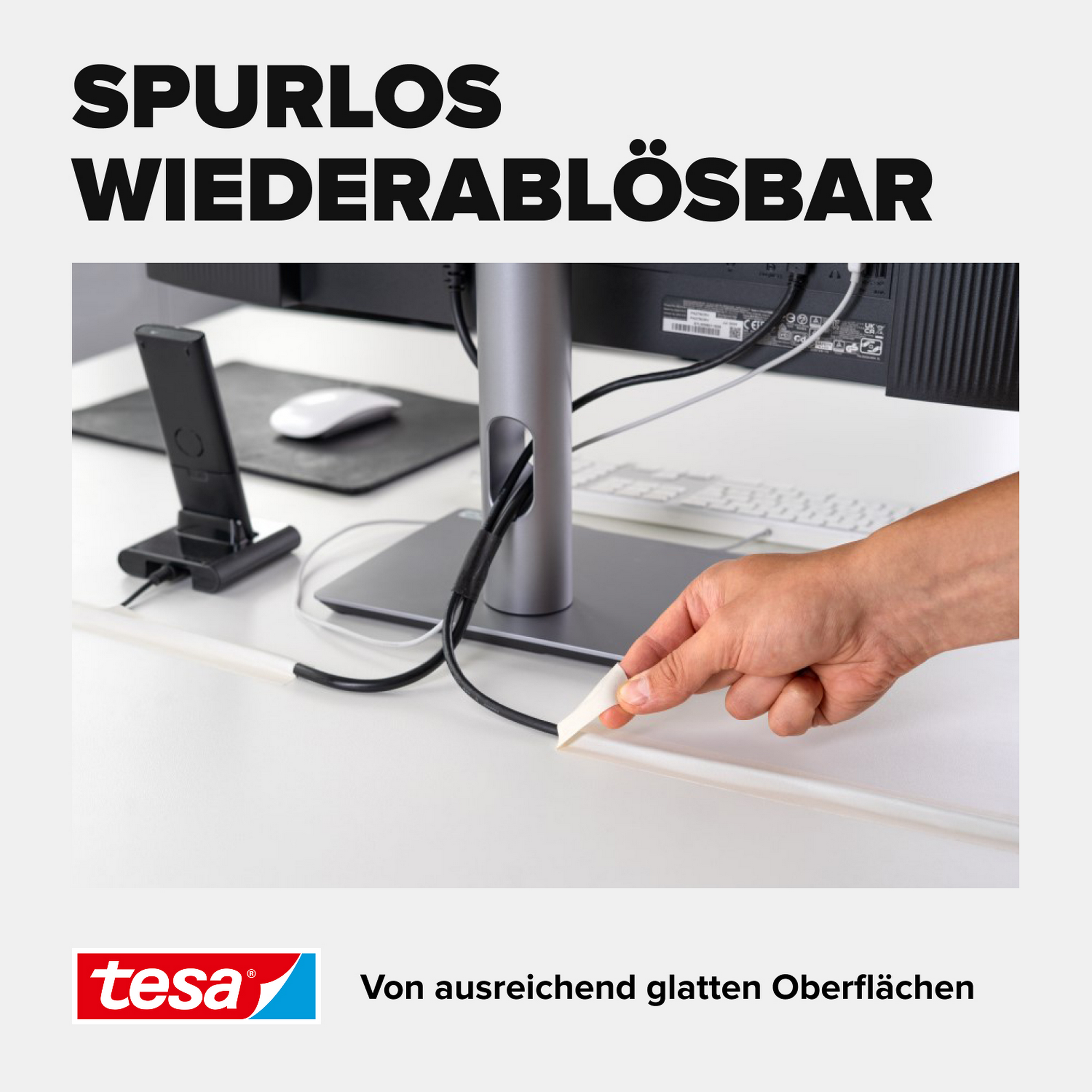 Klebeband 'Removable Repair' grau 10 m