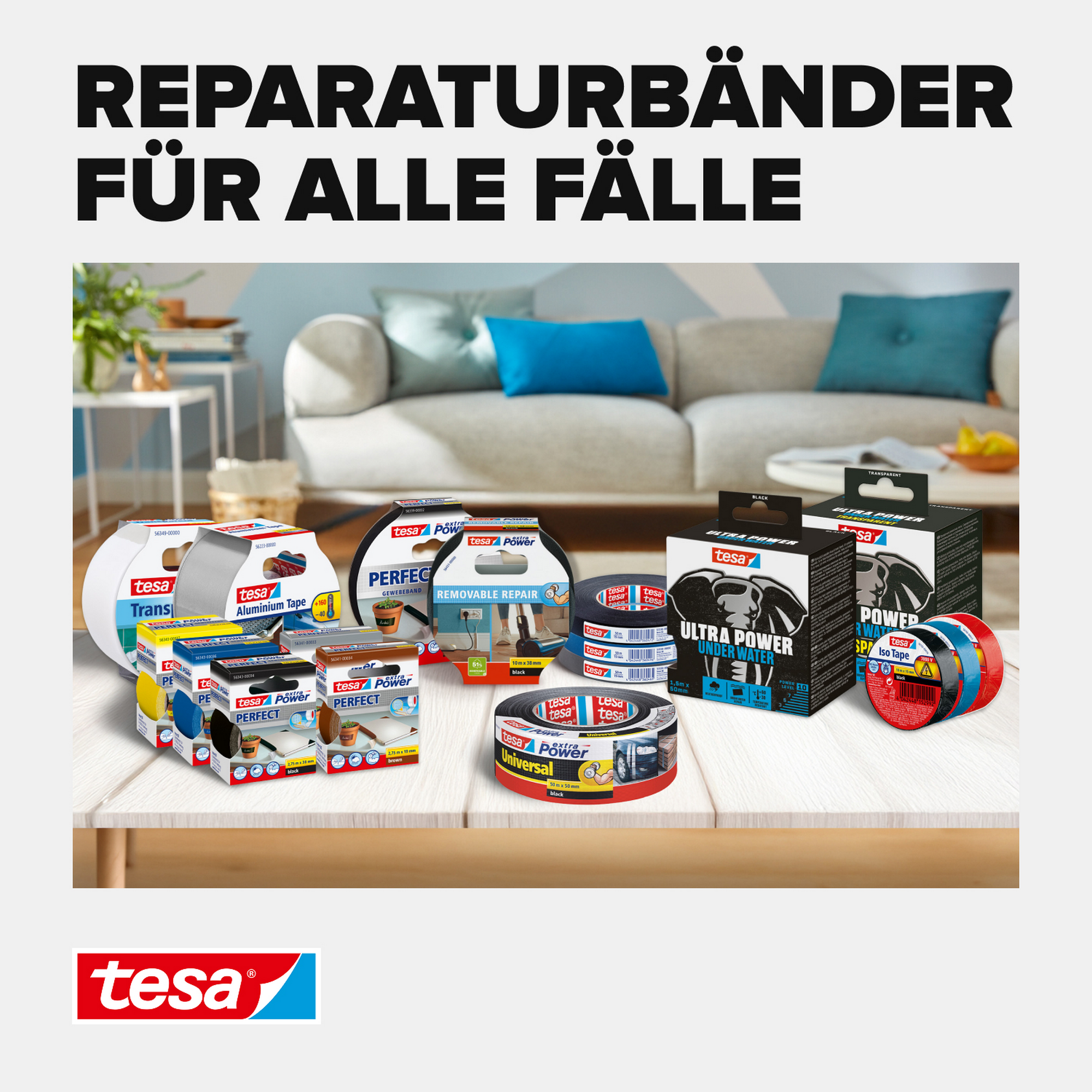 Klebeband 'Removable Repair' grau 10 m