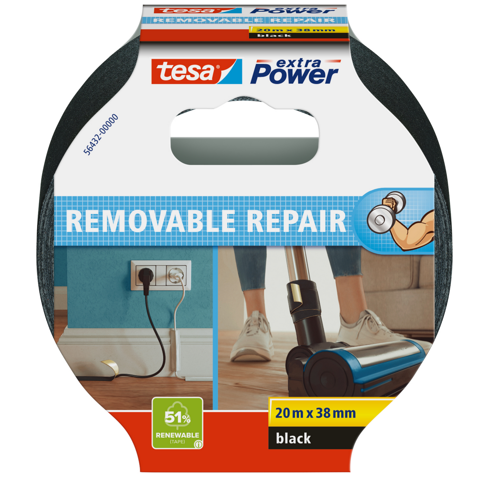 Klebeband 'Removable Repair' schwarz 20 m