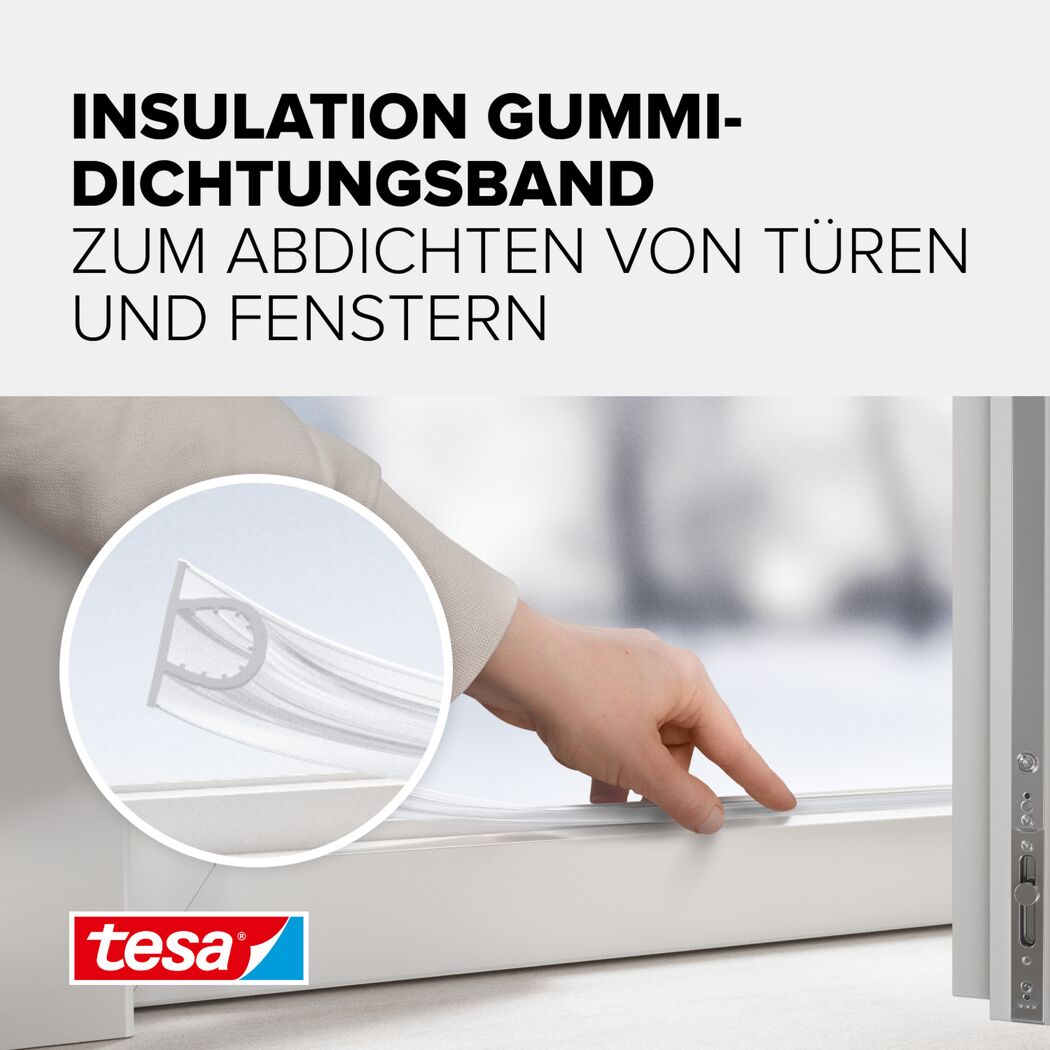 Dichtungsband Silikon 'Insulation' transparent 0,7 x 0,9 x 600 cm