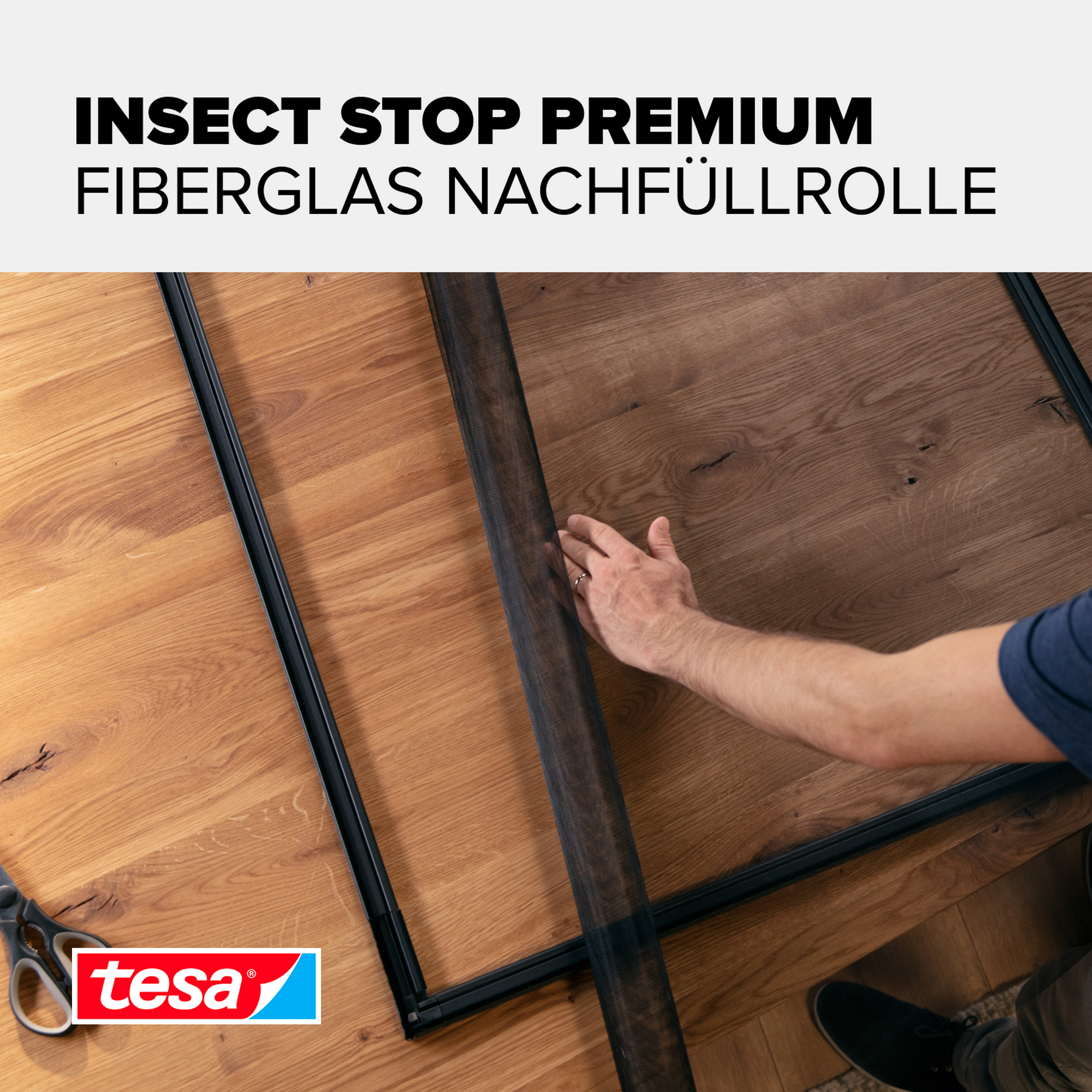 Ersatzrolle für Fliegengitter 'Alu Fiberglas' durchsichtig 120 x 250 cm