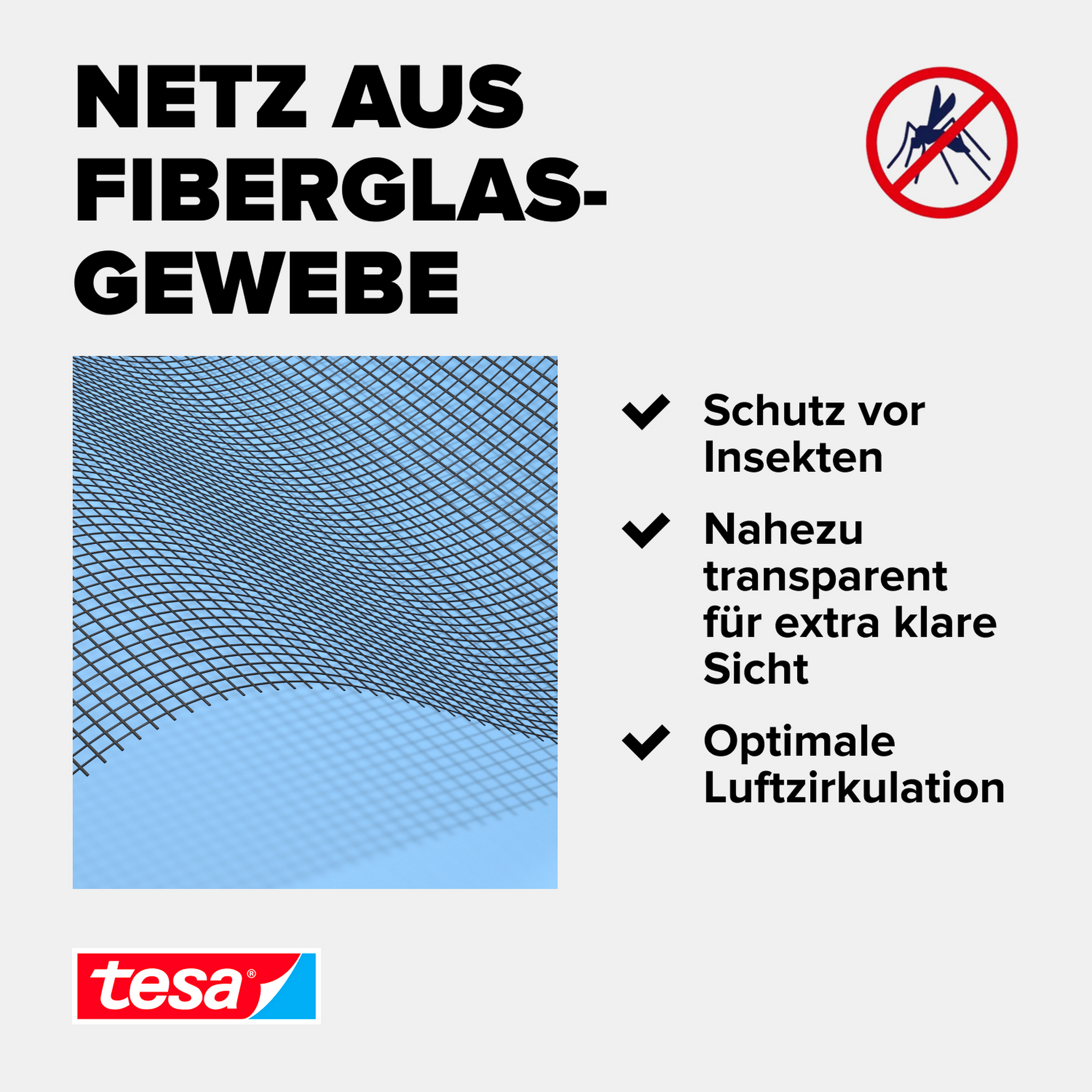 Ersatzrolle für Fliegengitter 'Alu Fiberglas' durchsichtig 120 x 250 cm