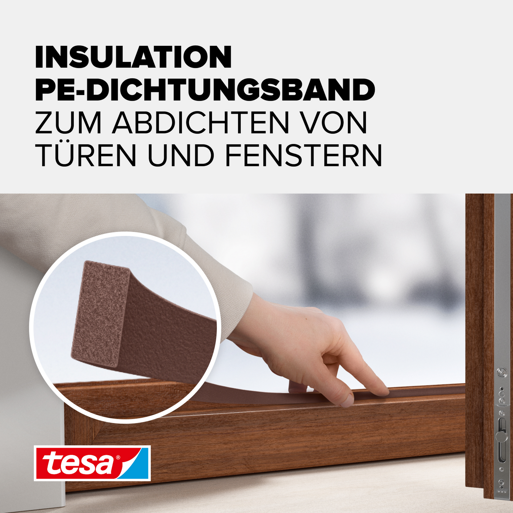 Schaumstoffdichtung Standard 'Insulation' braun 0,4 x 0,9 x 600 cm