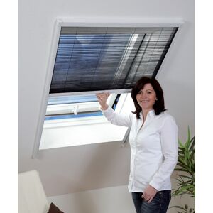 Insektenschutz-Plissee für Dachfenster schwarz 110 x 160 cm