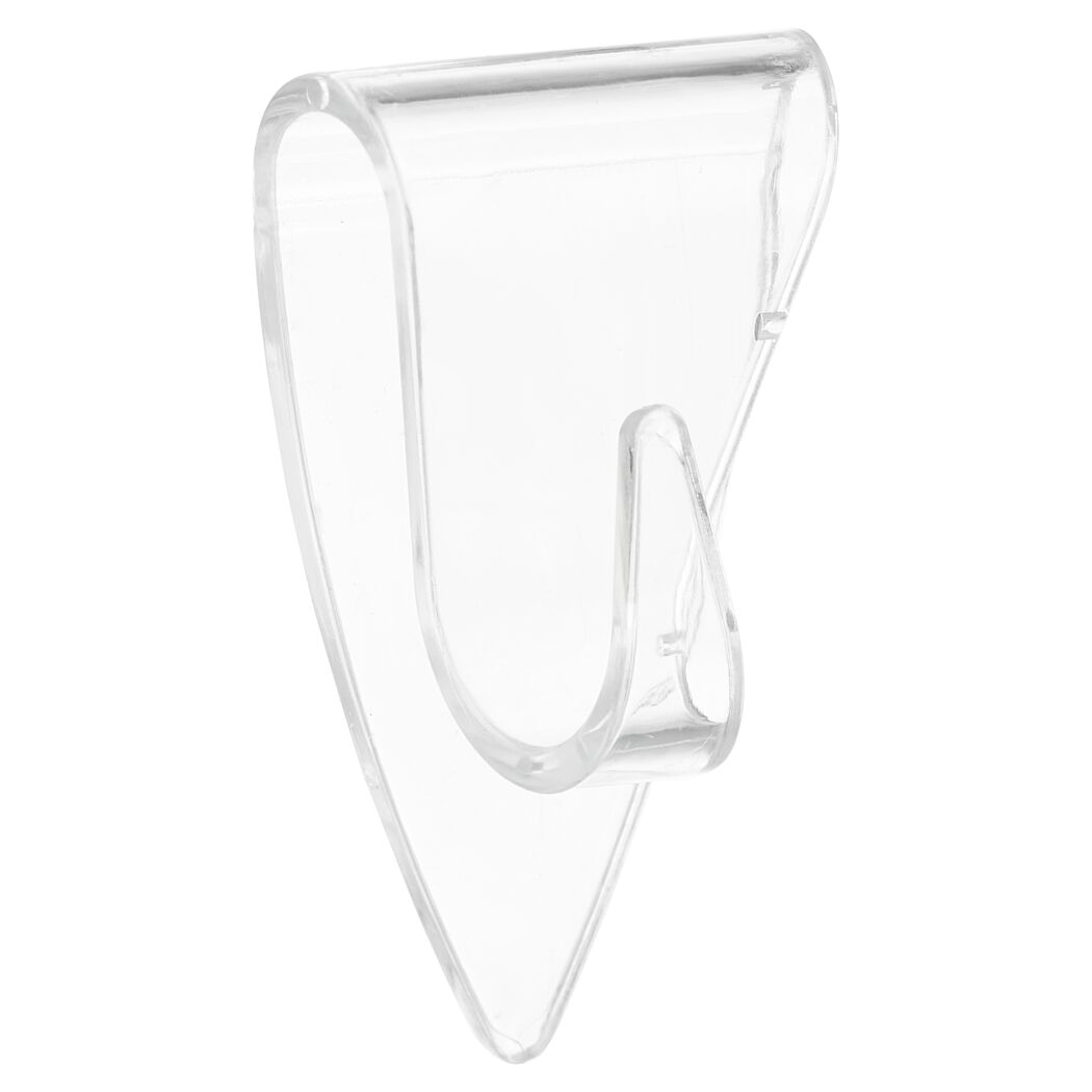 Transparenter Klebehaken aus Kunststoff